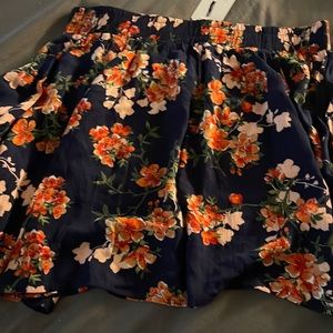 navy mix off the shoulder with flowers
